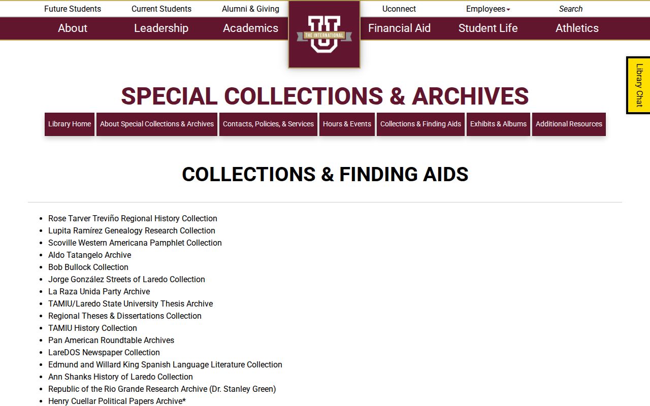 Laredo city directory research resources in TAMIU SPARC named collections