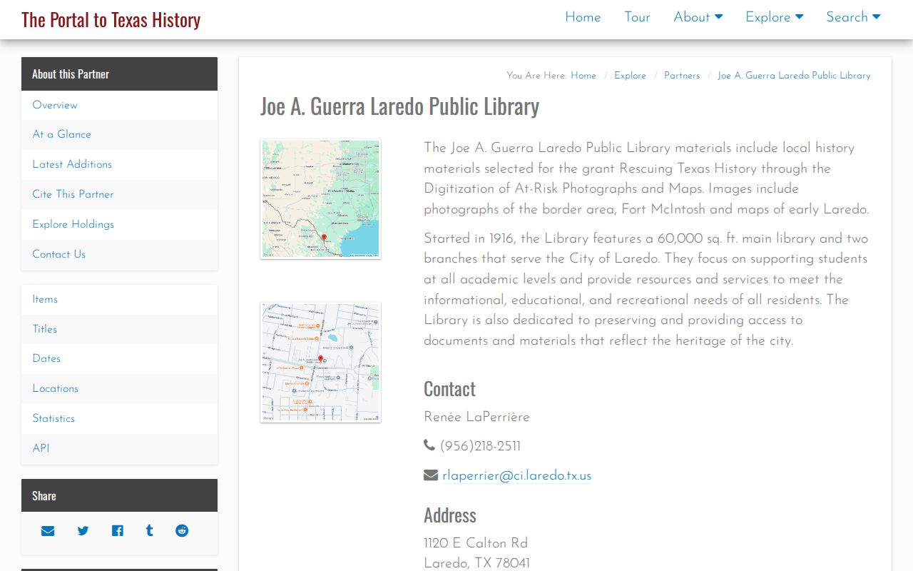 Laredo previous residents research materials in the Portal to Texas History library partner collection